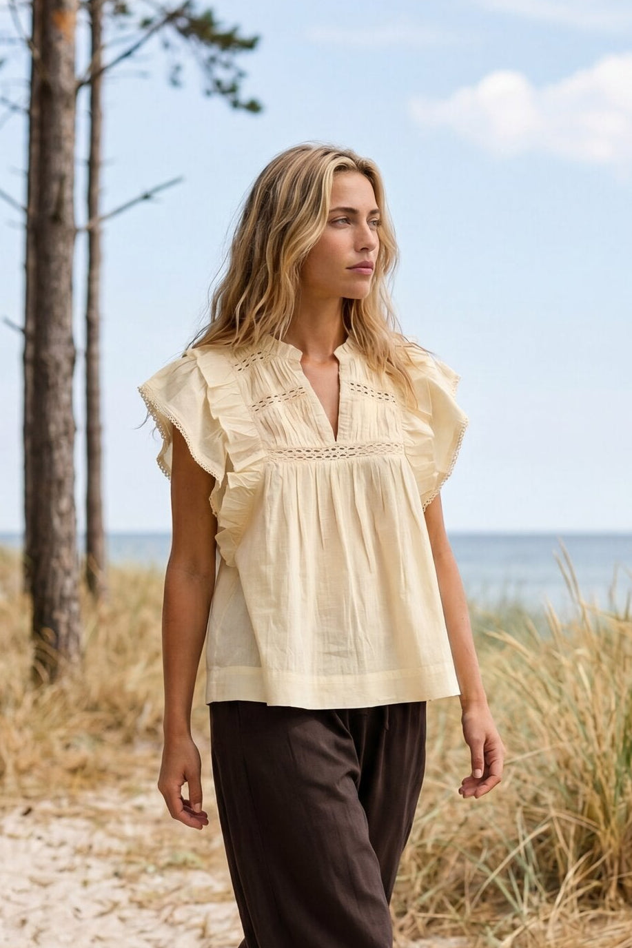 Mable Voile top - lysegul